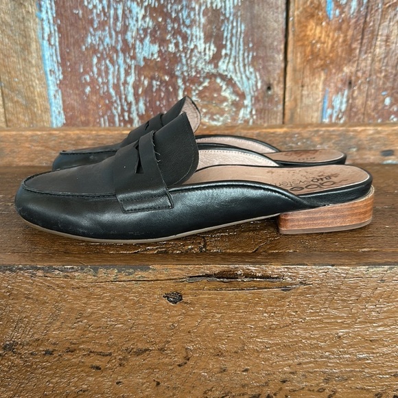 Abeo Bio System Jasmine Black Leather Slip On Loafer Mule Size 7 - Picture 6 of 8